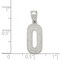 Sterling Silver Initial Letter O Charm Pendant Jewelry 25mm x 9mm